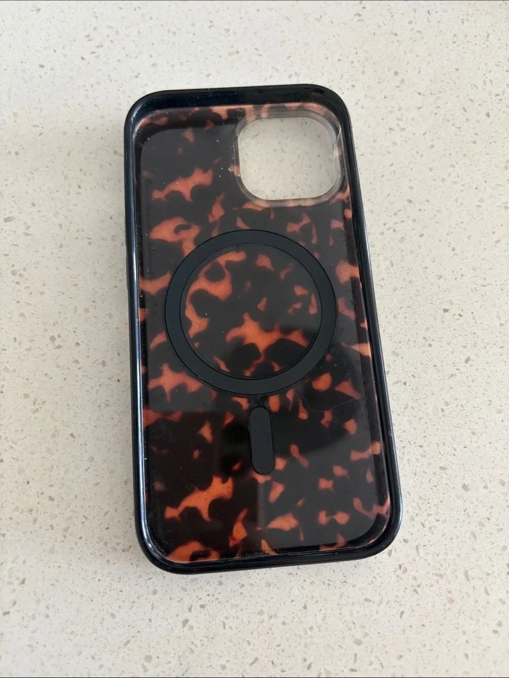 kate spade Tortoise Shell Pattern Glossy Phone Case - Brown & Black
